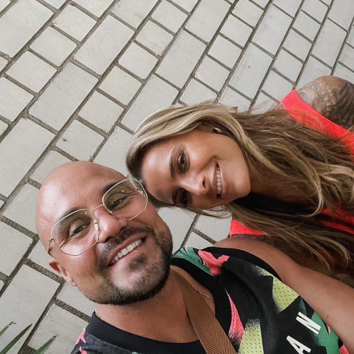 Selfie mit Sophia Thomalla und dem Abnehmexperten Andreas Kotte in der Coolzoone Köln bei der TV Reportage von RTL über Alternative Schmerztherapien